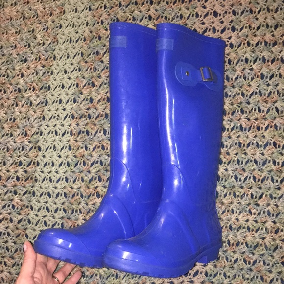 Seven7 Women’s Blue Rain Boots sz 9 - Picture 1 of 5